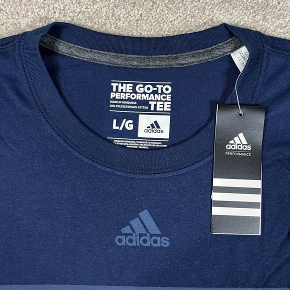 Adidas Mens Large Blue Crew Neck Pullover Long Sleeve NYCFC Performance Tee‎ NWT - Picture 5 of 8